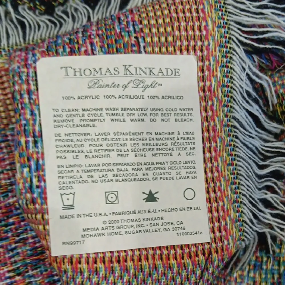 Scenic Tapestry Wall Hanging, Thomas Kincaid Throw Blanket, Brand New